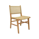 Harris dining chair in teak with woven seat